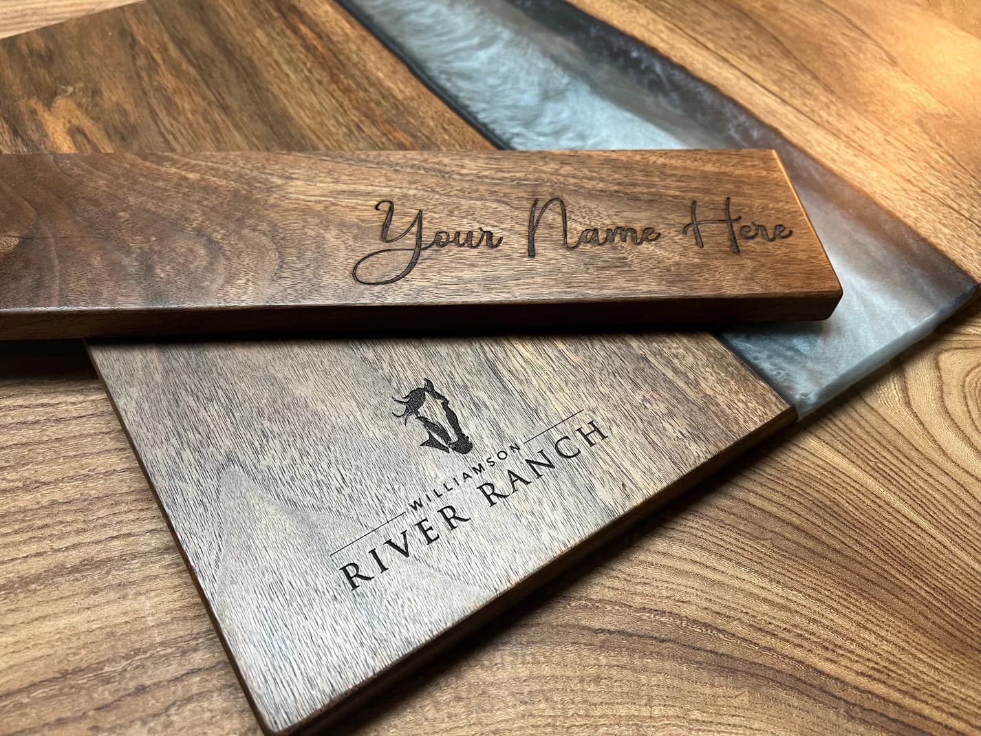 Laser-engraved wood plaque